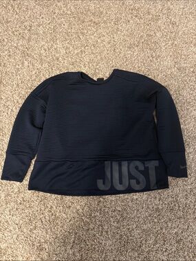 Nike Navy Dri-FIT Ribbed Crew Pullover